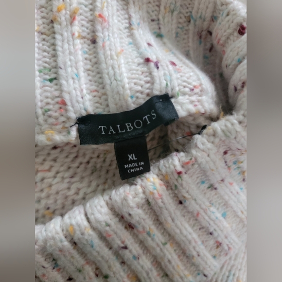 Talbots Cream Cowl Neck Sweater - Picture 4 of 6